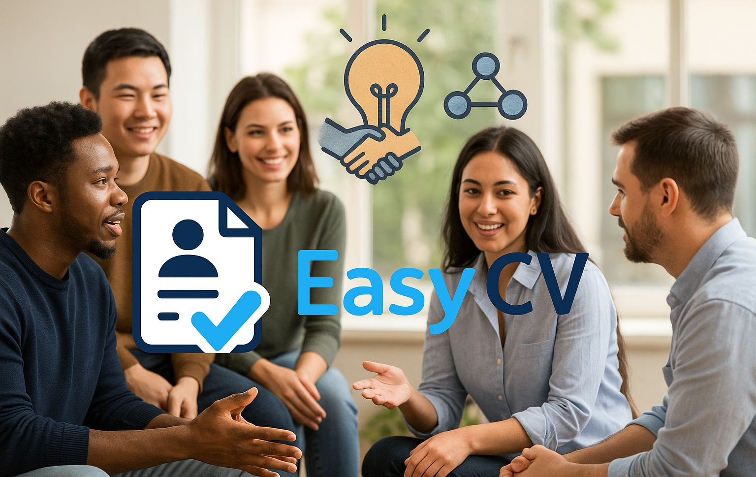 A diverse group of South Africans collaborating.